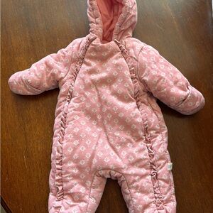 Pink Hooded Baby Snowsuit